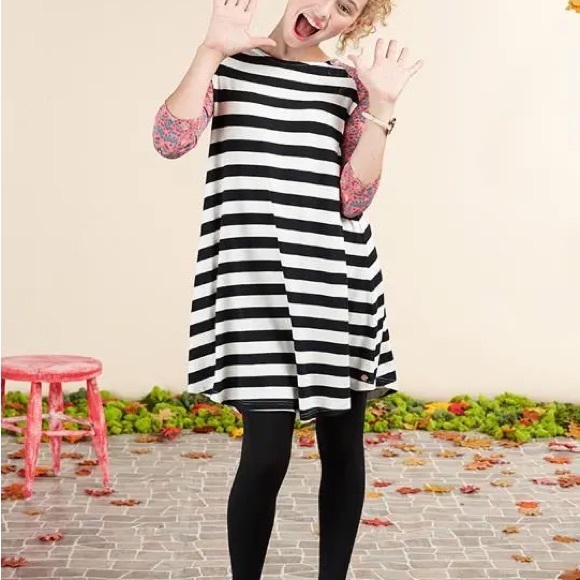 Matilda Jane Other - Matilda Jane Girls Dress Incantation 435 Collection Black Striped EUC